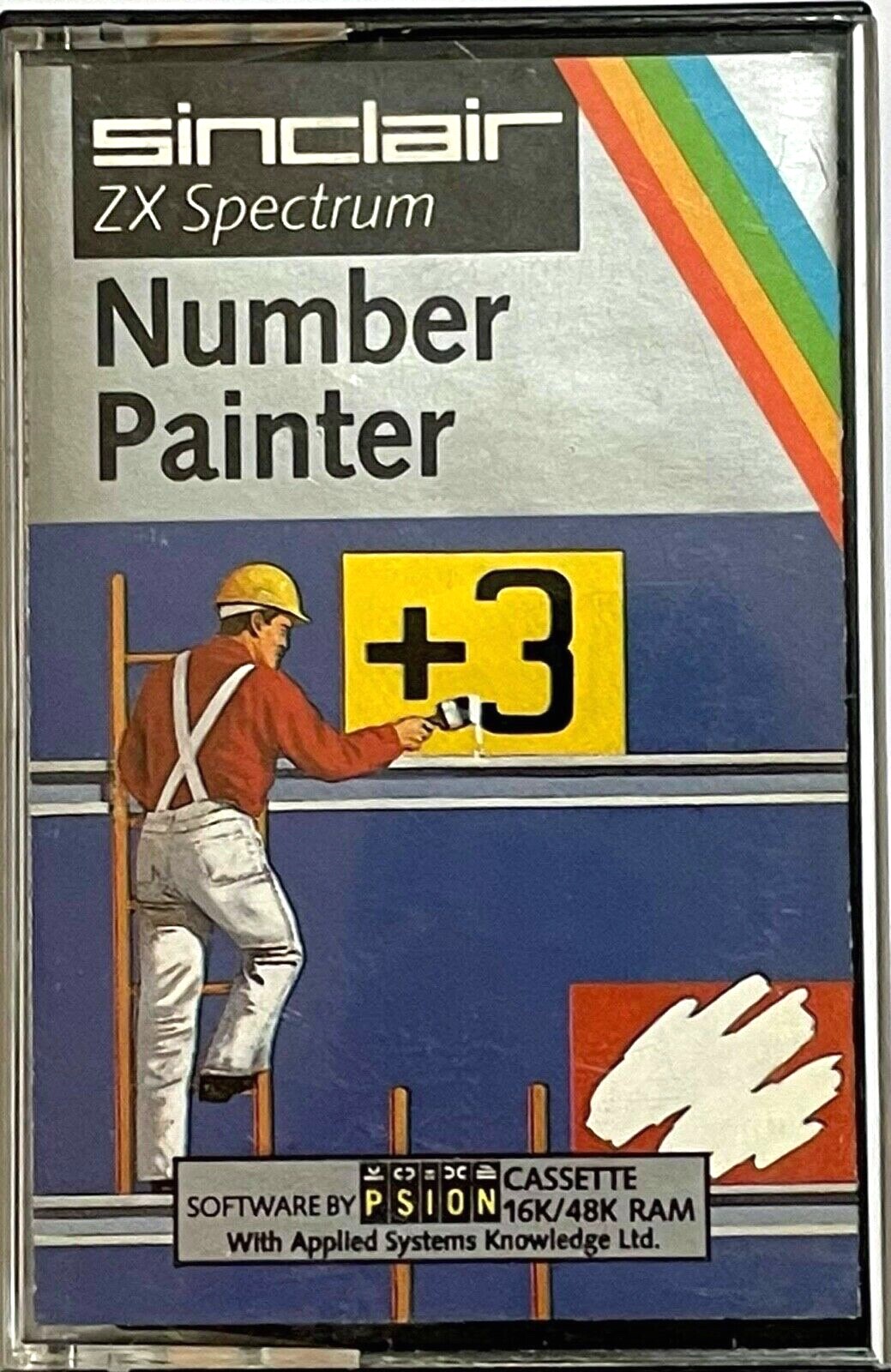 VINTAGE SINCLAIR ZX SPECTRUM PSION NUMBER PAINTER CASSETTE