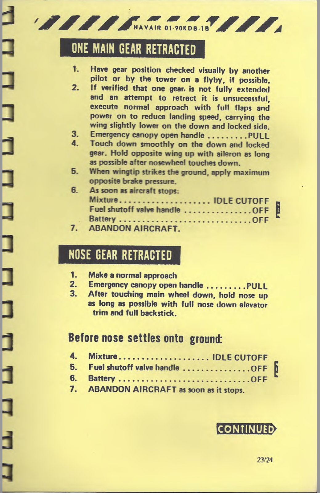 53 Page '81 Beechcraft T-34B Mentor NAVAIR-01-90KDB Pilot Checklist Manual on CD