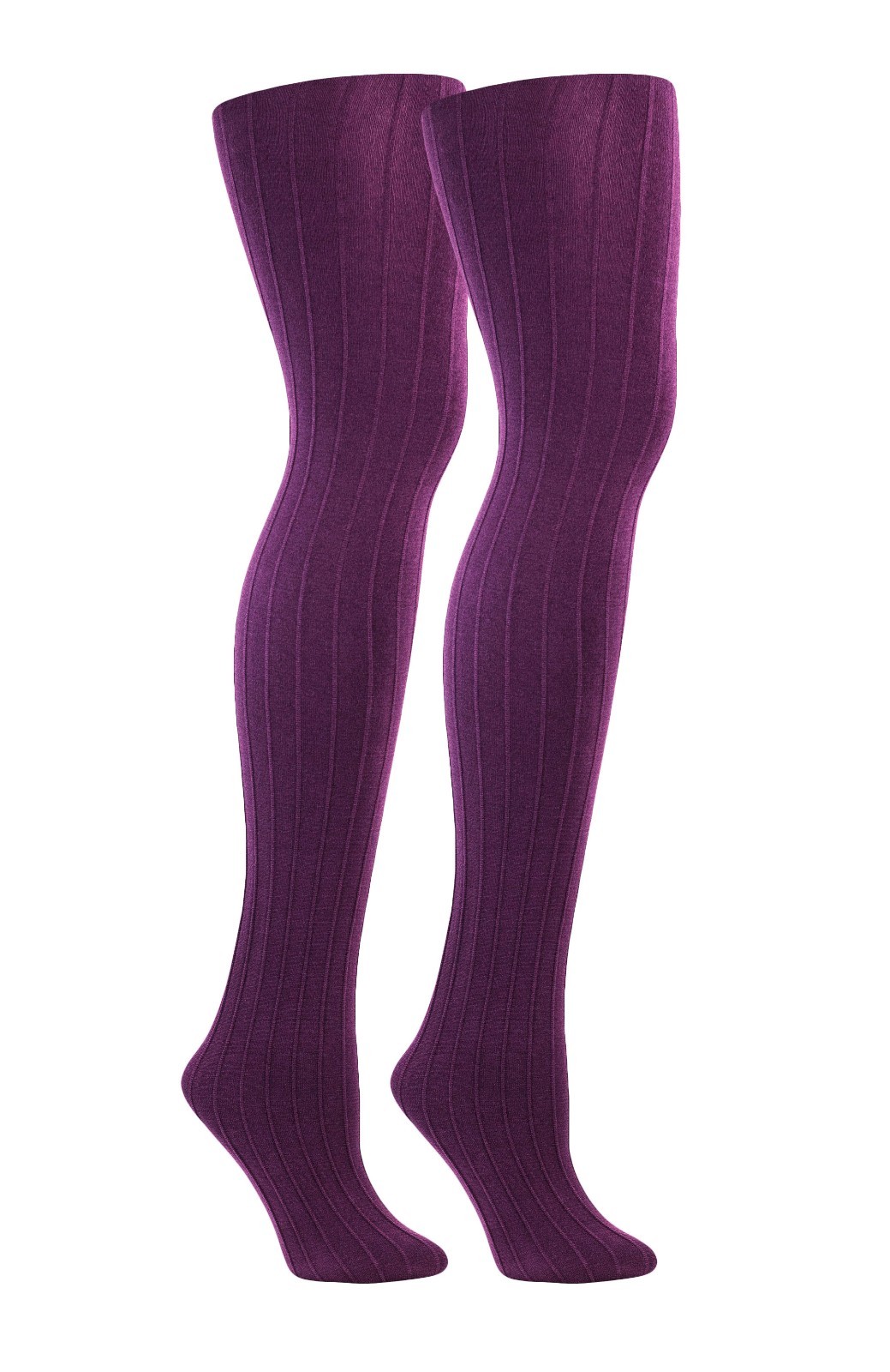 Women's Fleece Lined Ribbed Tights (2 Pack Purple) eBay