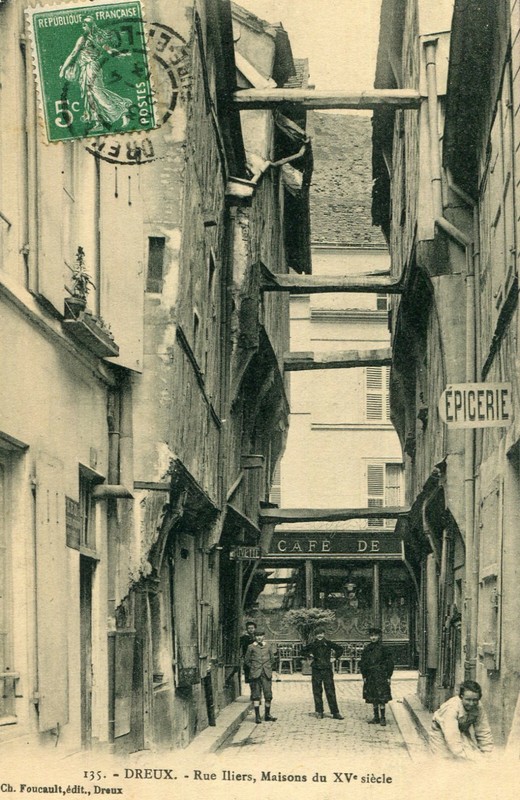 Carte Dreux Rue Iliers Maisons Du XvÃ¨Me SiÃ¨Cle