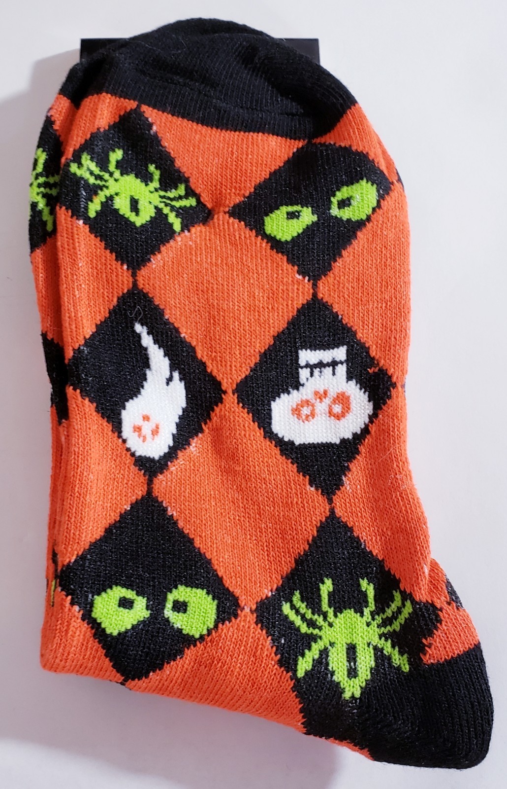 Halloween Socks Ladies Size 6-8 and 9-11 (Triangle-Spider/Eyes/Ghost/Skull)