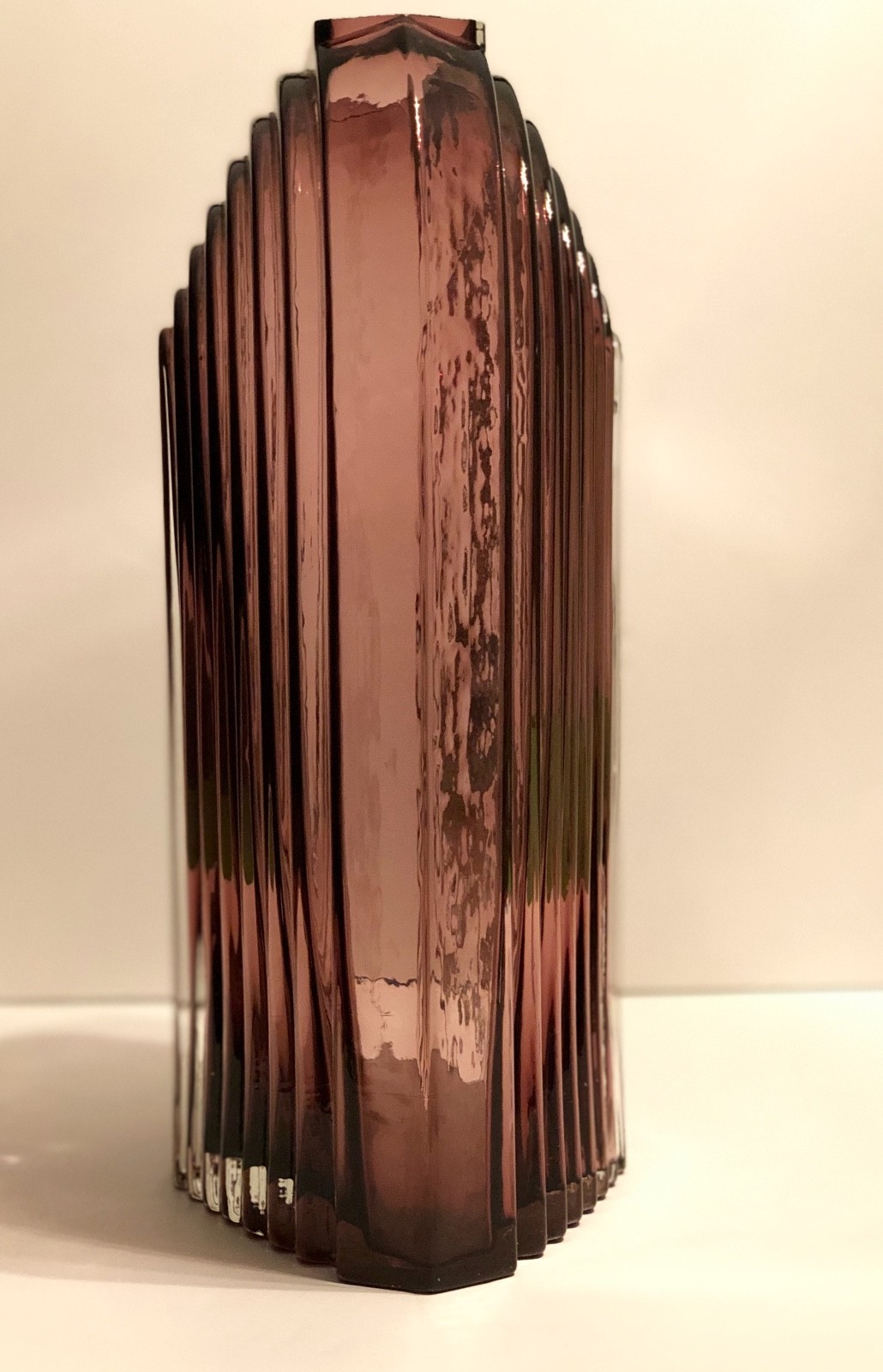 rare Blenko glass vase 5202P cased orchid purple 14