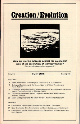 Creation / Evolution Journal #4 American Humanist Association NCSE Creationism