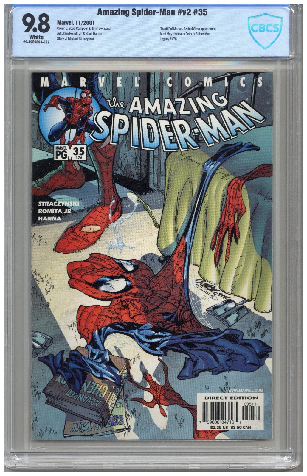 Amazing Spider-Man # 35 Vol 2 CBCS 9.8 NMMT White pgs. 11
