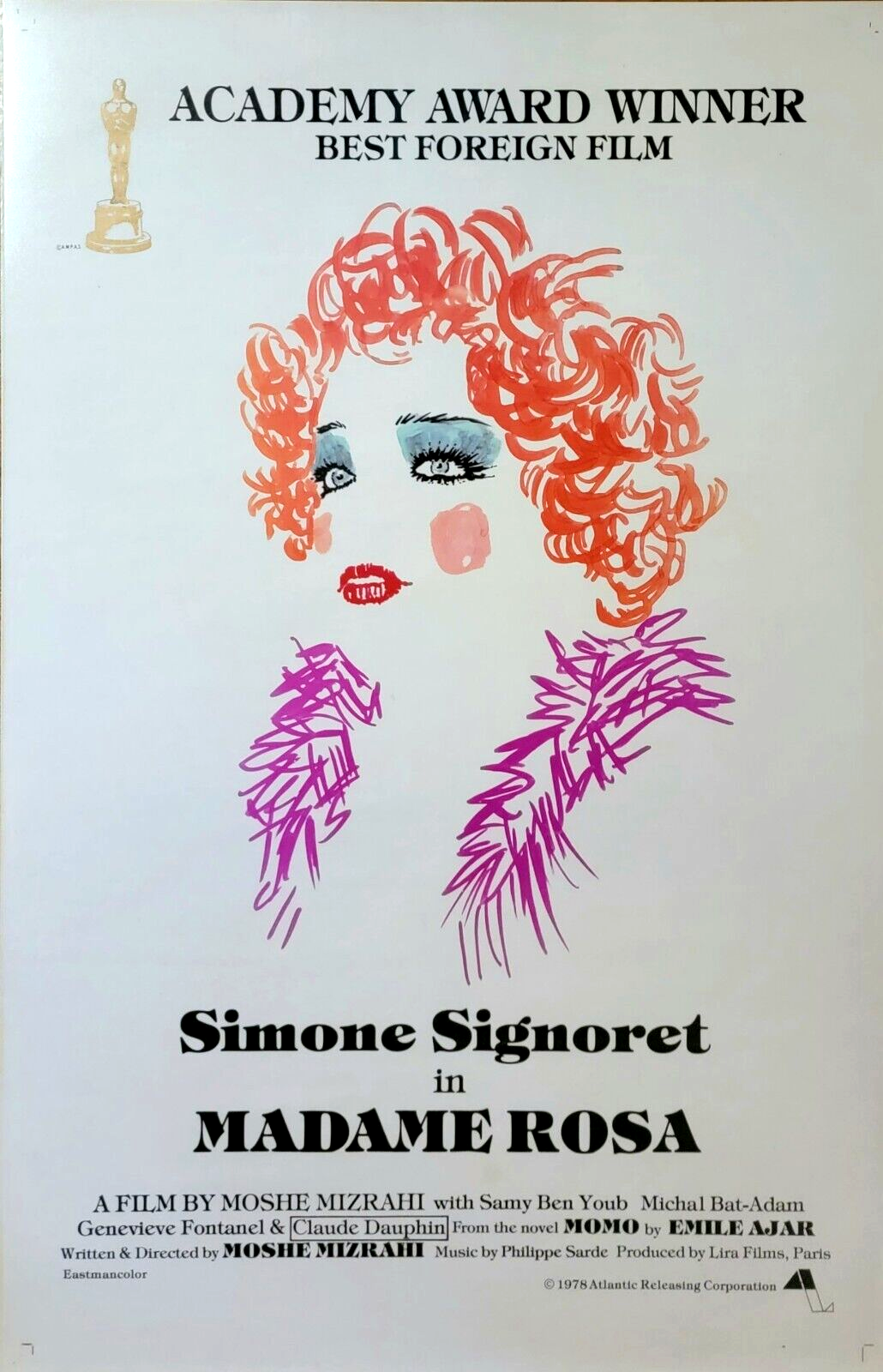 Best Foreign Film Award Winner -1978 French Film, rolled 1-sheet movie poster