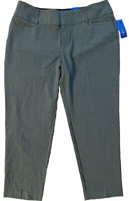 NWT Apt. 9 Women's Magic Waist Slimming Career Pants Charcoal Gray Size 16