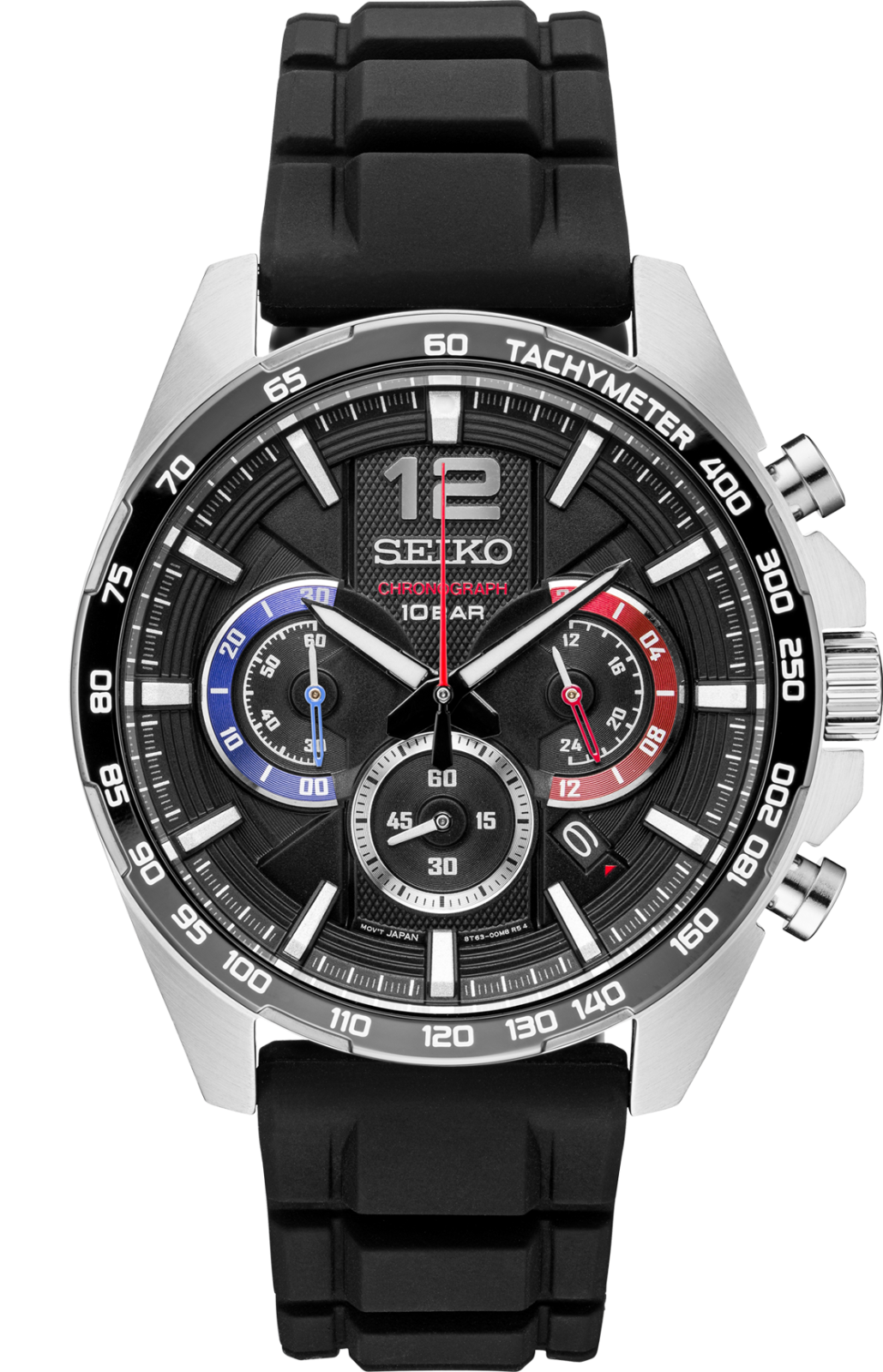 Pre-owned Seiko Ssb347 Quartz Men's Chronograph Silicone Strap Ssb347-new