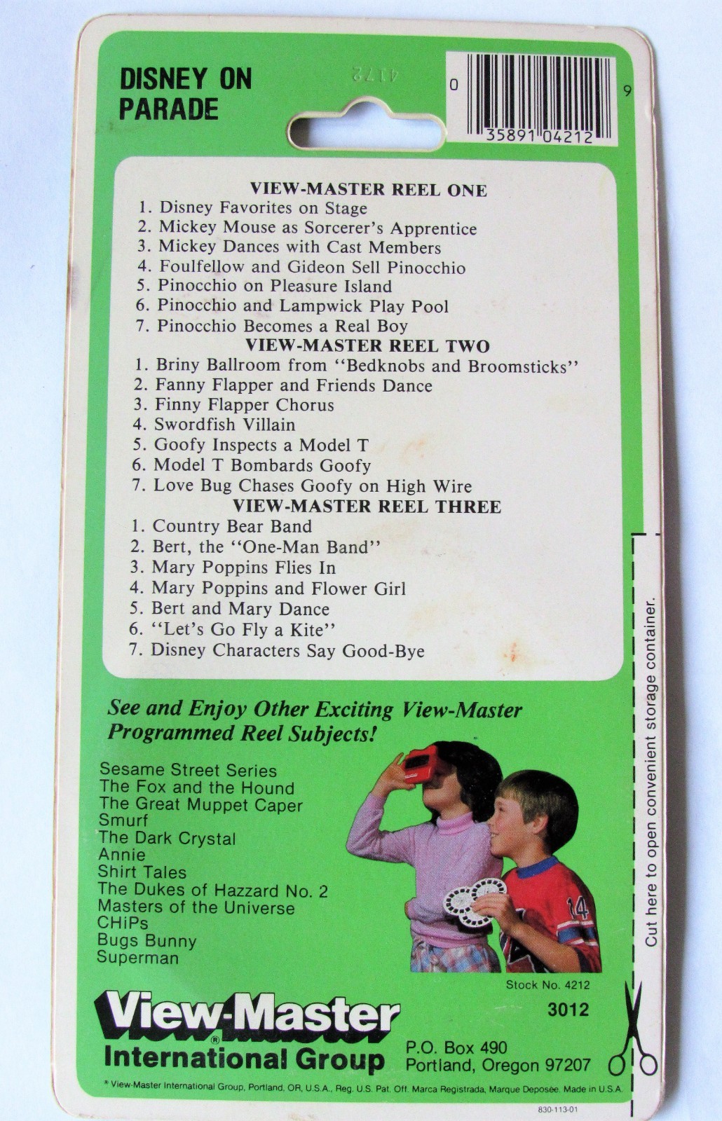 View-Master Disney On Parade  3 Reel Set 1973 ~ unopened, sealed 4212 3012 5171