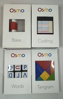 Osmo Bundle Lot iPad Base, Coding, Words, Tangram Learning Games