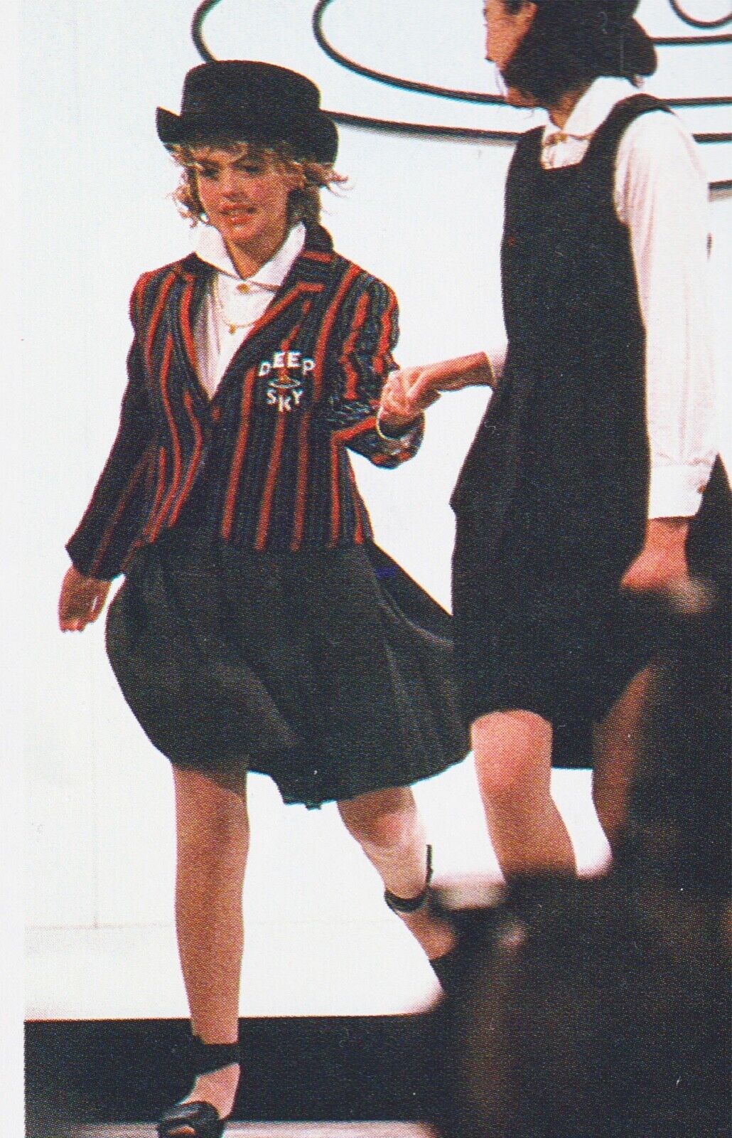 VIVIENNE WESTWOOD 1987 HARRIS TWEED School stripe Deep sky VIVIENNE WESTWOOD 1987 HARRIS TWEED School stripe Deep sky