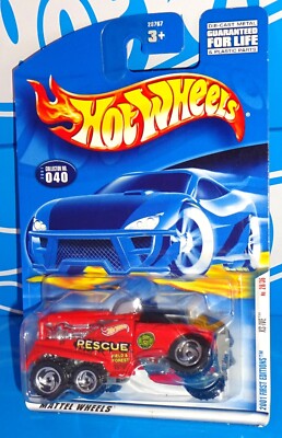 Hot Wheels 2001 First Editions #40 XS-IVE Red w ORSBs RESCUE Field & Forest