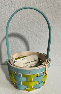 Longaberger~ 2015 Easter Baubles Turquoise Mini Basket NWT