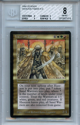 MTG Legends Hazezon Tamar BGS 8.0 (8) NM-MT card Magic the