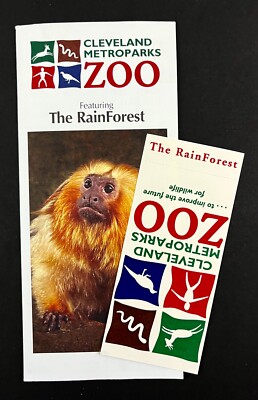 2003 Cleveland Ohio Metroparks Zoo Rainforest Vintage Travel Brochure Ticket