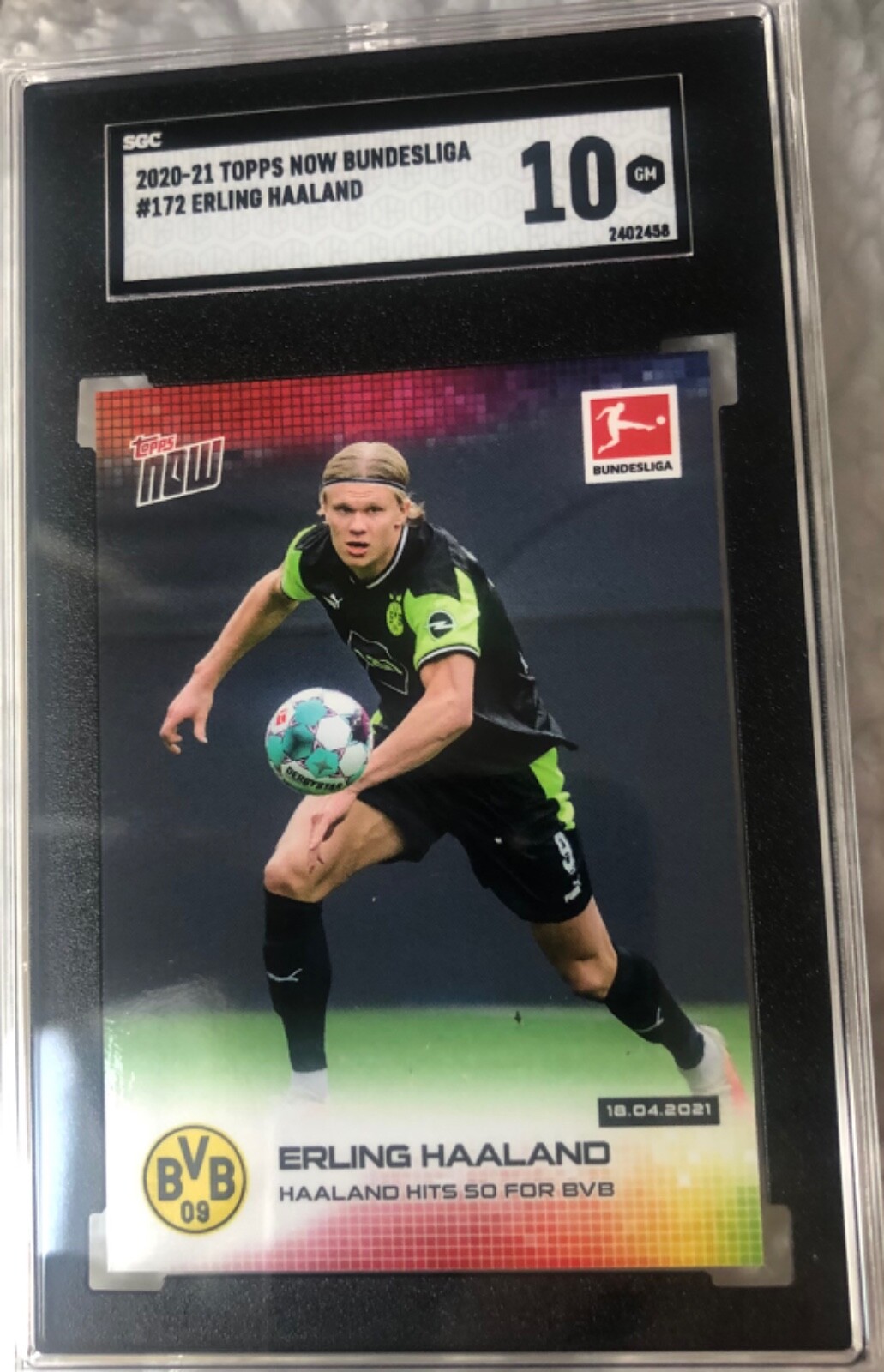 2020 Erling Haaland 🔥 Topps Now 172 - SGC 10 GEM MINT | eBay