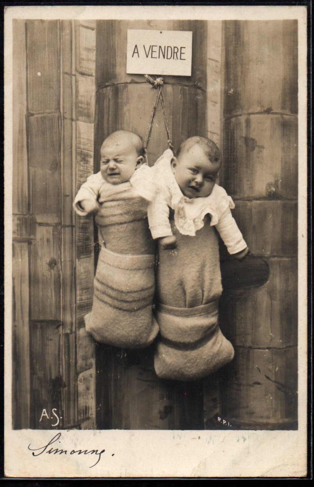 絵画 BABY BABY BZ031 SURREALISM FANTASY BABIES for SALE Tinted PHOTOMONTAGE