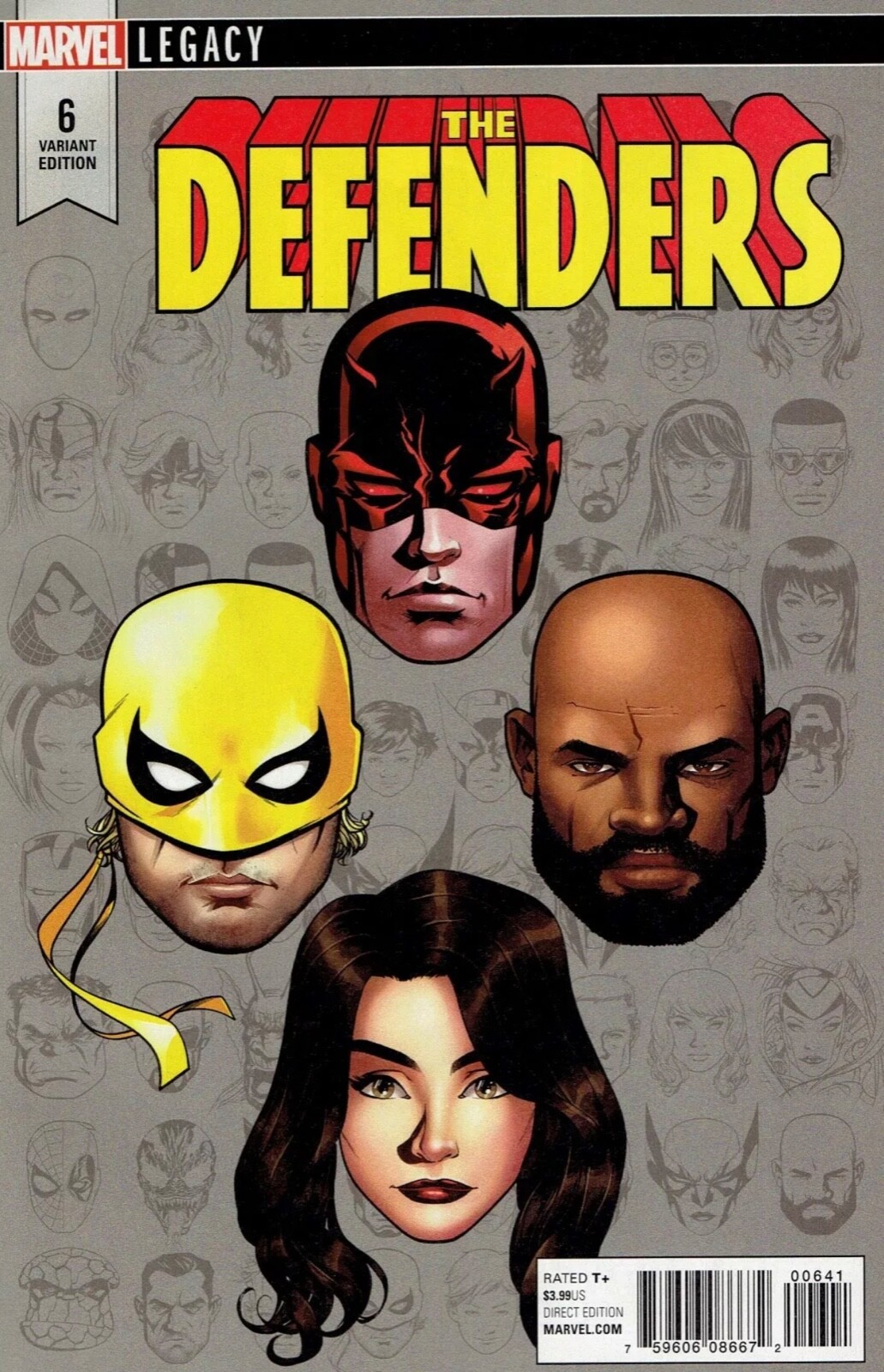The Defenders #6 (2017) Mike McKone 1:10 Headshot Variant