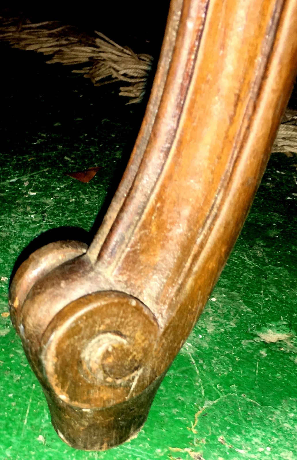 Antique Solid Mahogany Dining Table Hand Carved Details Queen Ann Style 7'x4'