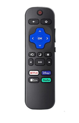 Replaced Remote Control For Onn TCL ELEMENT HISENSE Roku TV Netflix Disney+ Hulu