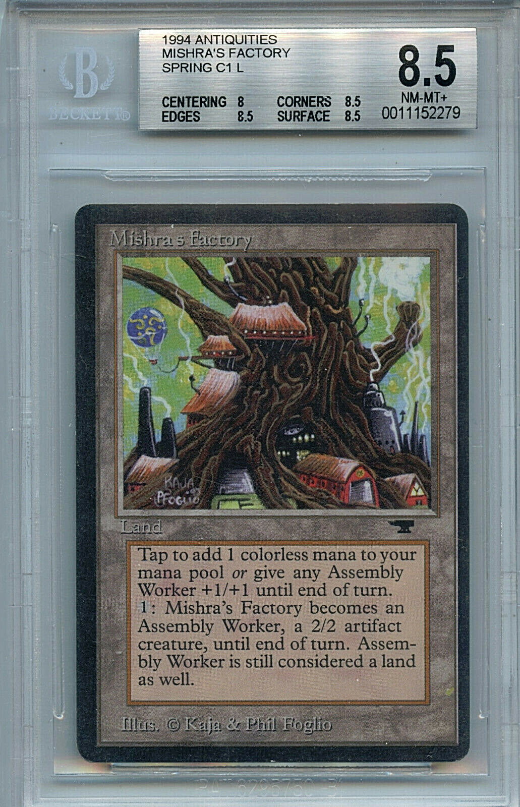 MTG Antiquities Mishra's Factory BGS 8.5 NM-MT+ Spring Magic