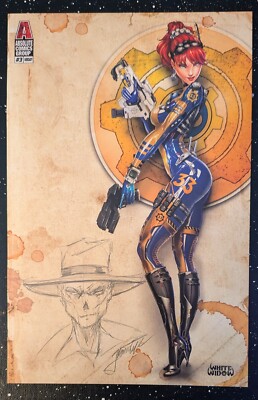 SIGNED w/ REMARK White Widow #3 || Tyndall Fallout ''Blood'' Sketch Cover || NM