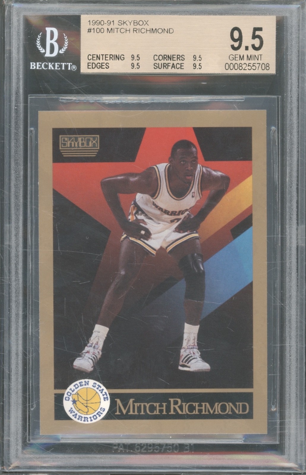 1990 Skybox Basketball #100 Mitch Richmond Gem Mint BGS 9.5