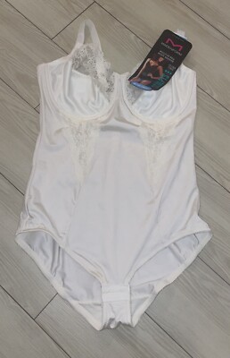 Maidenform Body Briefer All Around Lace Shapewear Firm Control Womens 40C Ivory