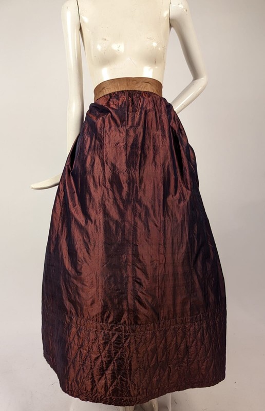 19th Hand Quilted Petticoat Skirt Purple