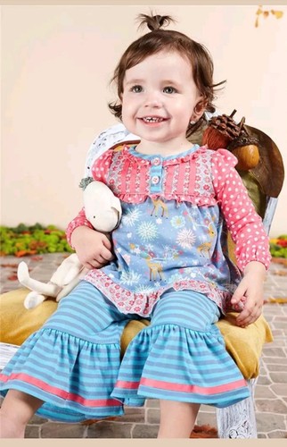 Matilda Jane NAP TIME Pajama Set 6-12 Months PJ Reindeer Once Upon A Time EUC