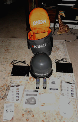 NETWORK KING TAILGATER SATALLITE GRAY ANTENNA W/BAG, REMOTES,  MANUALS NO RES