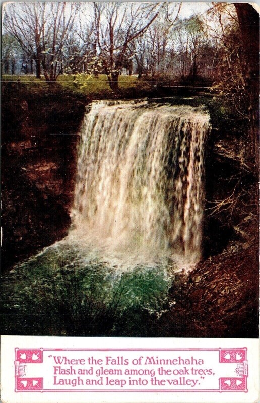 Falls Minnehaha Oak Trees Valley Waterfall Hammon Publishing