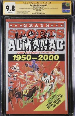 Back to the Future #1 CGC 9.8 SS 2015 Zbox Edition Almanac Signed By Cast RARE