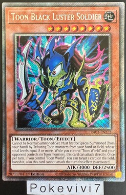 Carte YU-GI-OH! TOON BLACK LUSTER SOLDIER RA03-EN272 PSR NEUF