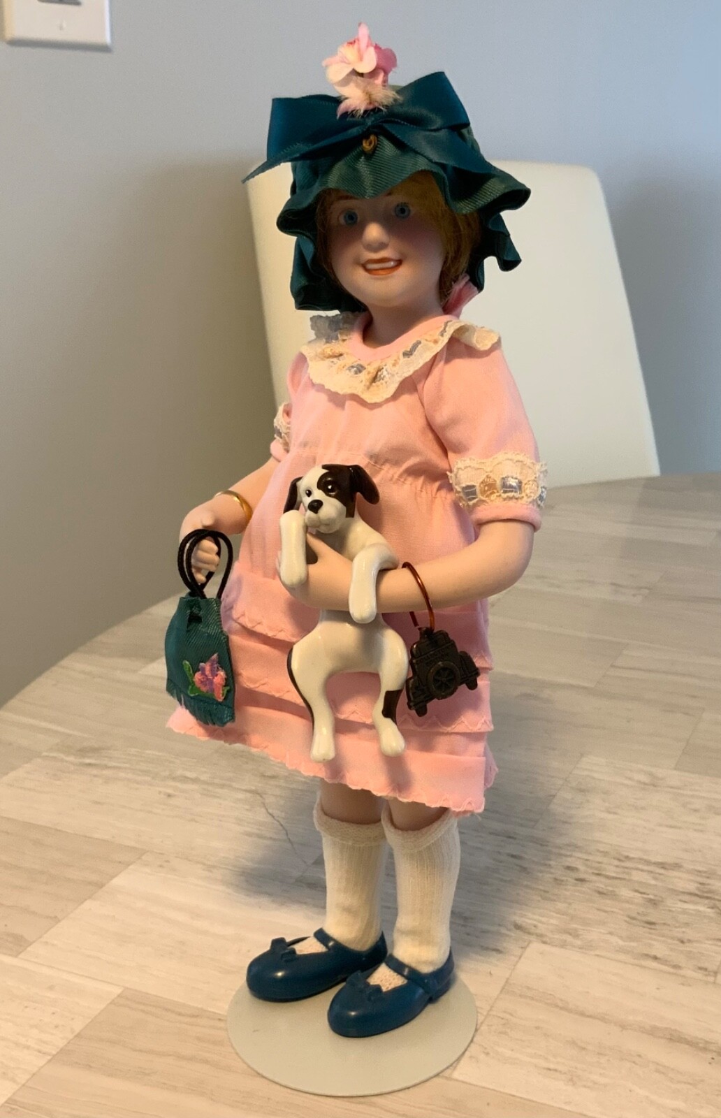 “AMY & PUPPY” NORMAN ROCKWELL Doll Made in W GERMANY Mary Moline #1313 *EXCELLEN