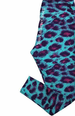 Lularoe LEGGINGS Teal Purple Cheetah Animal Print TC2 18+ NWT NEW