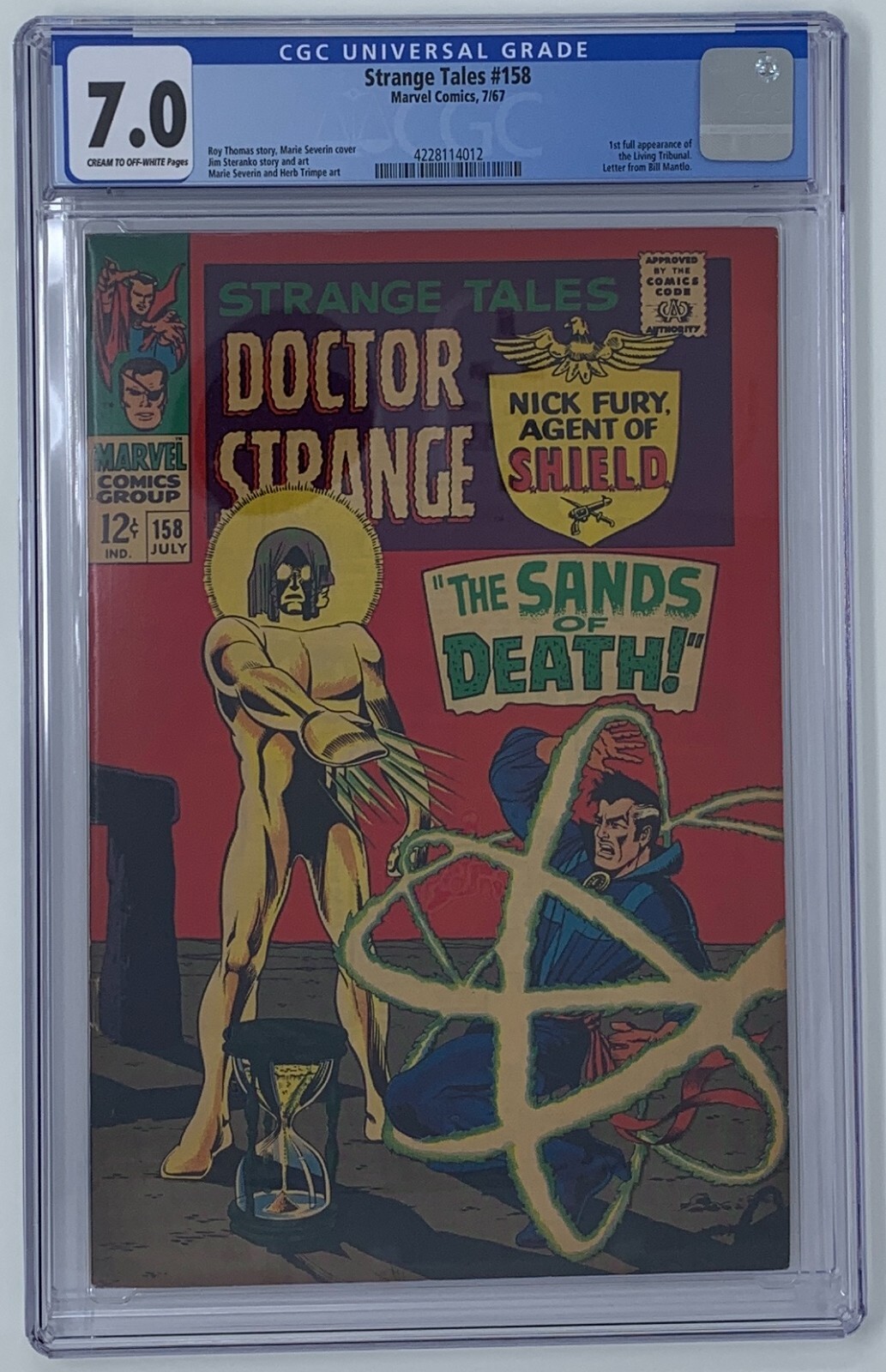Strange Tales #158 CGC 7.0 1967 1st full appearance of the