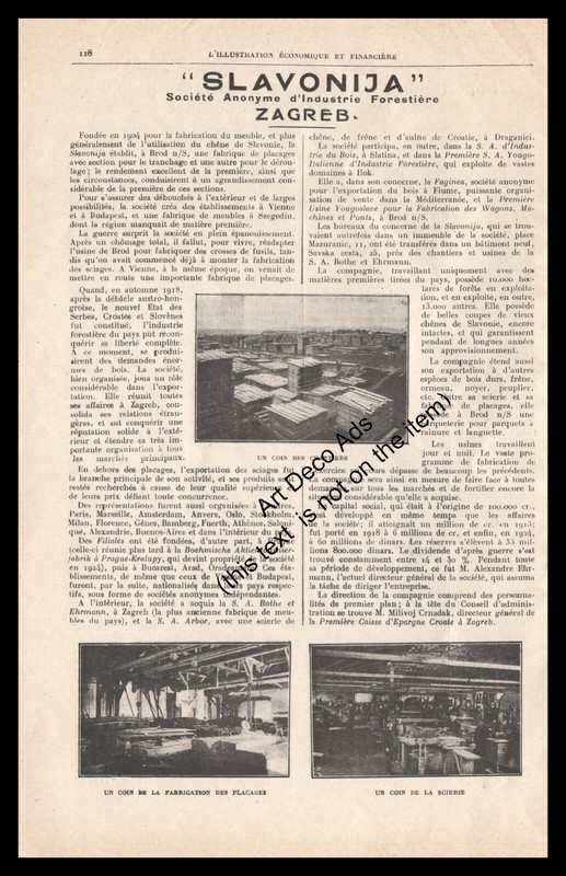 1923 Slavonija Forestry Society Zagreb ZÃ¡GrÃ¡B
