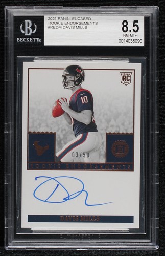 2021 Panini Encased Davis Mills #RE-DM