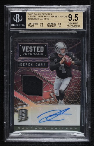2016 Panini Spectra Derek Carr #VV-DC