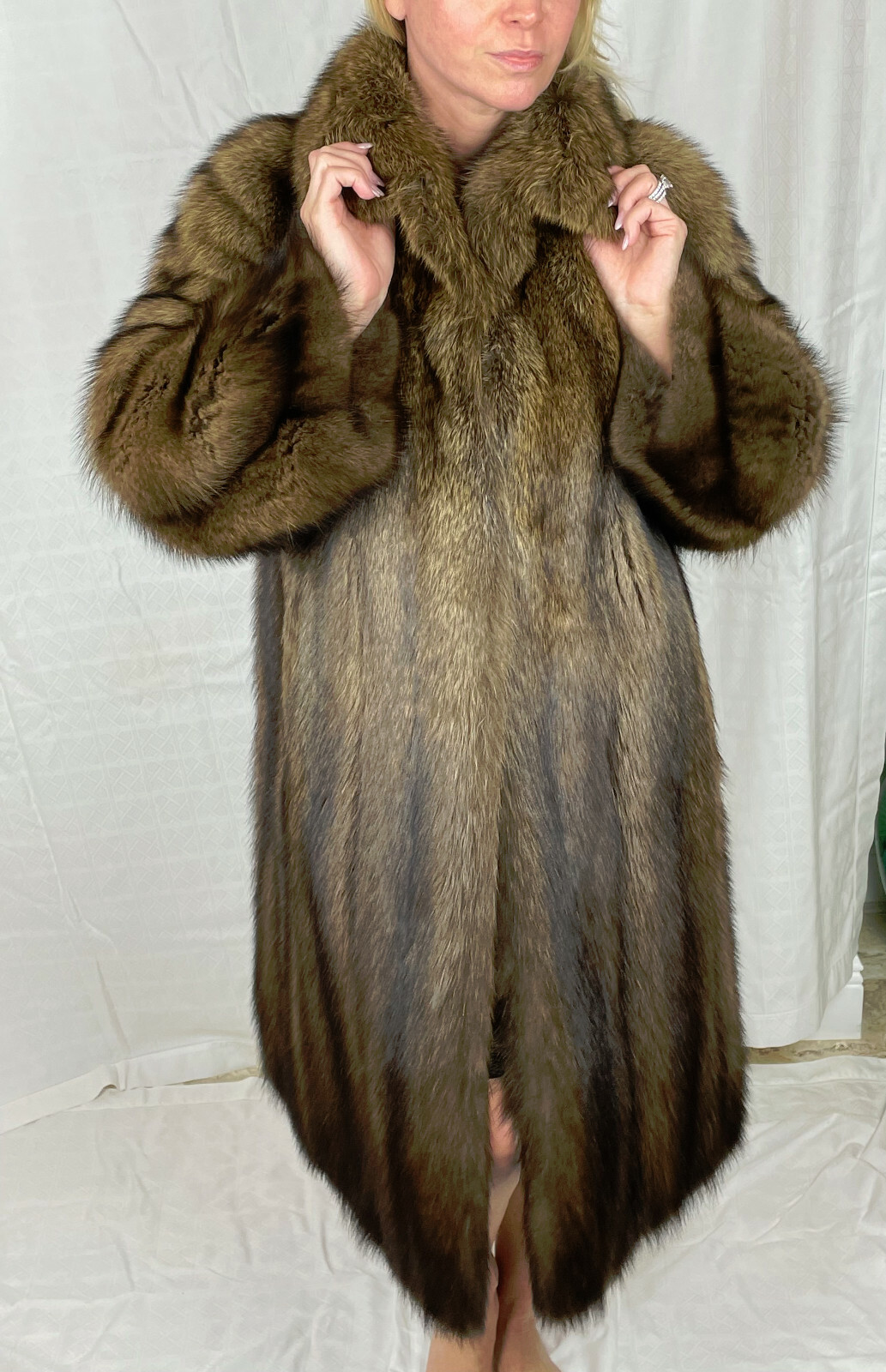 Genuine Fisher Sable Fur Coat SZ S Fits 0-6 Full length