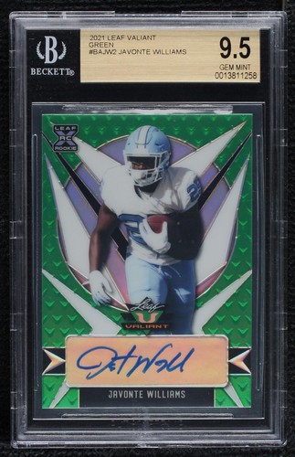 2021 Leaf Valiant Javonte Williams #BA-JW2