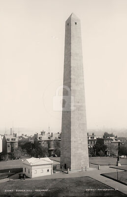 Bunker Hill Monument Boston MA 1890s RPPC Photo Postcard COPY