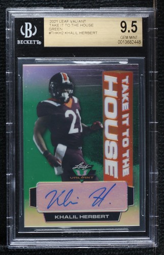 2021 Leaf Metal Draft Silver Marble /60 Khalil Herbert #TK