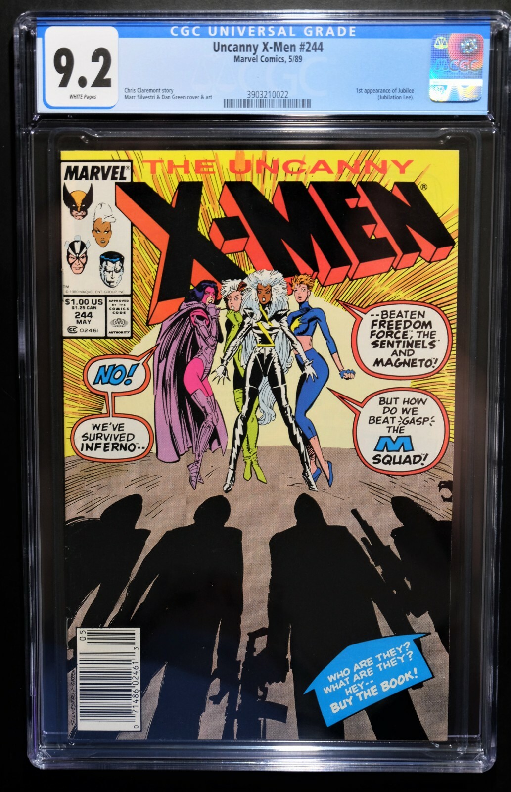 UNCANNY X-MEN #244 CGC 9.2 - WP * 1st Appearance of JUBILEE