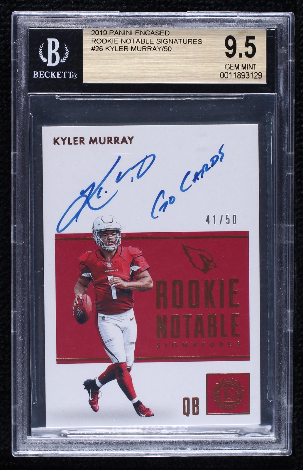 2019 Panini Encased Kyler Murray #RNS-KMU