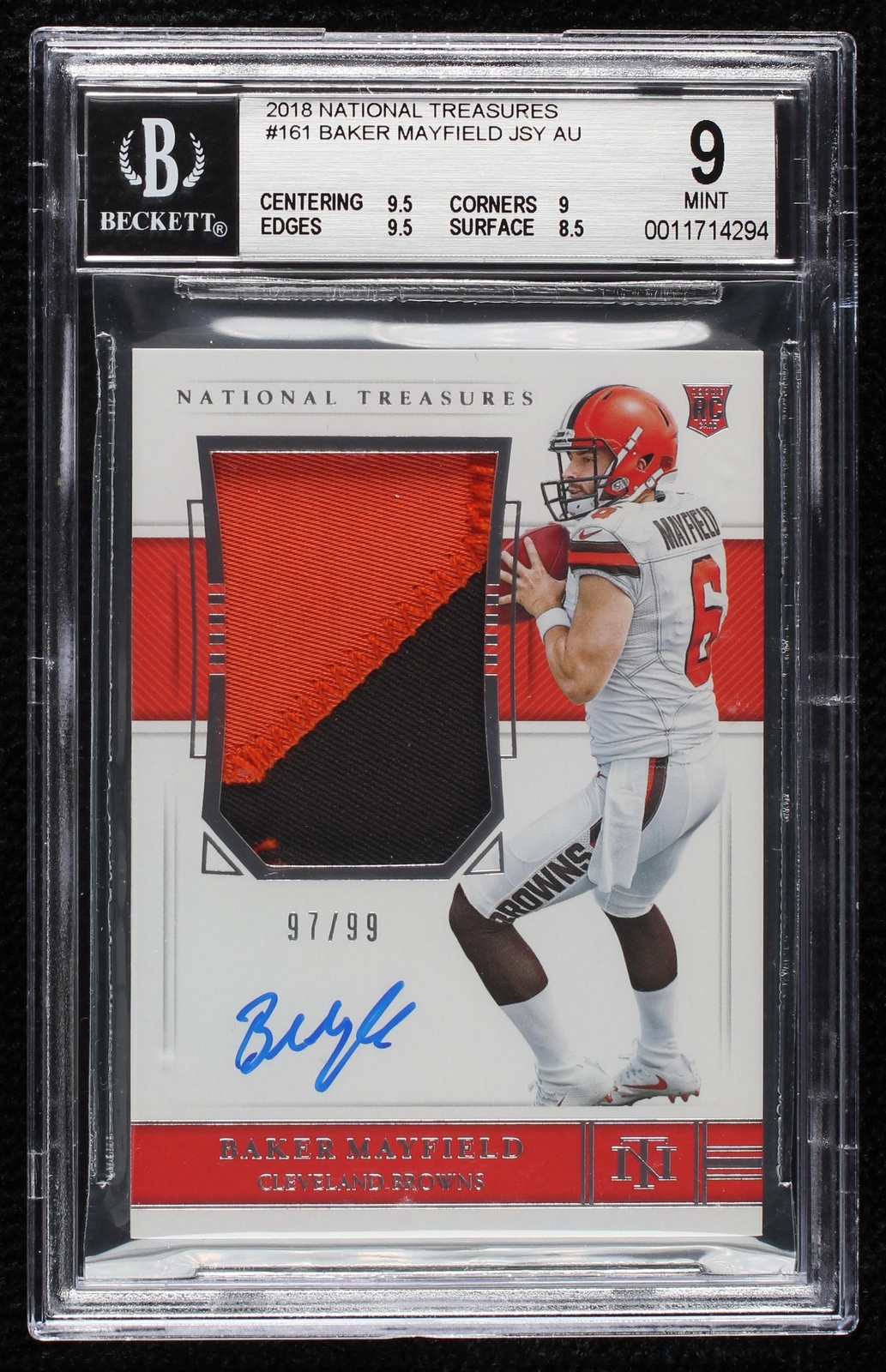 Panini National Treasures Baker Mayfield #161 2018