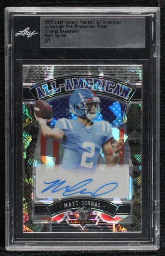 2022 Leaf Valiant Matt Corral #AA-MC2