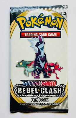 Pokemon Card - Rebel Clash - Fun Pack - 3 Cards - Factory Sealed