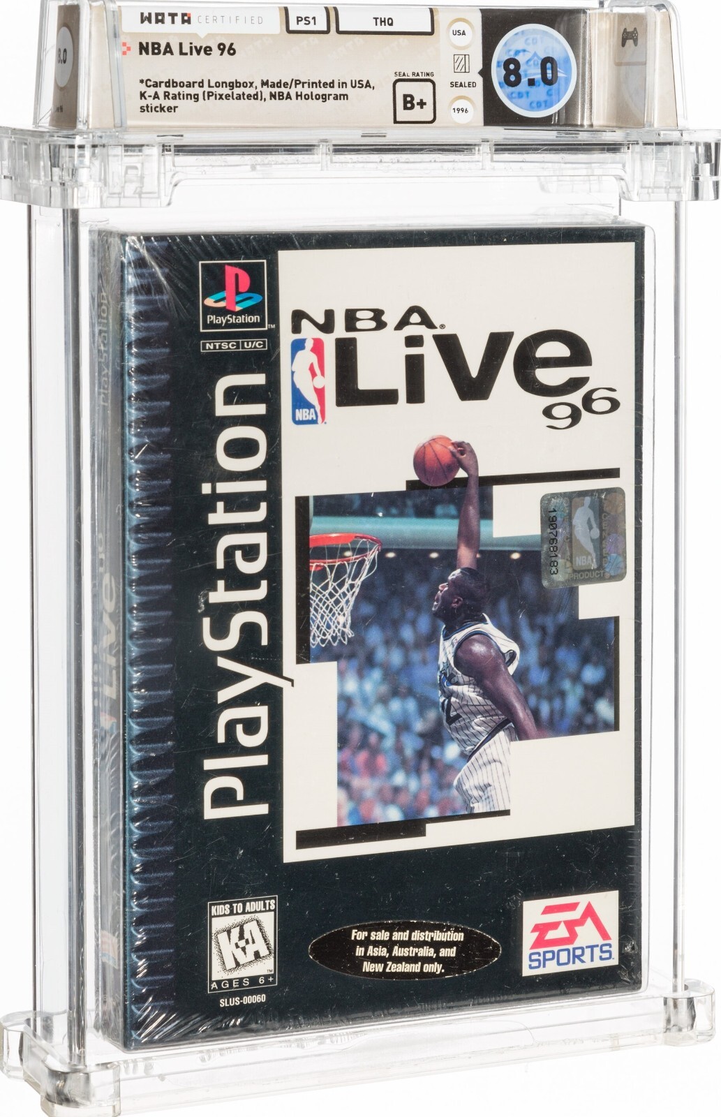 SEALED LONGBOX SHAQ ROOKIE NBA Live '96 Basketball WATA NEW