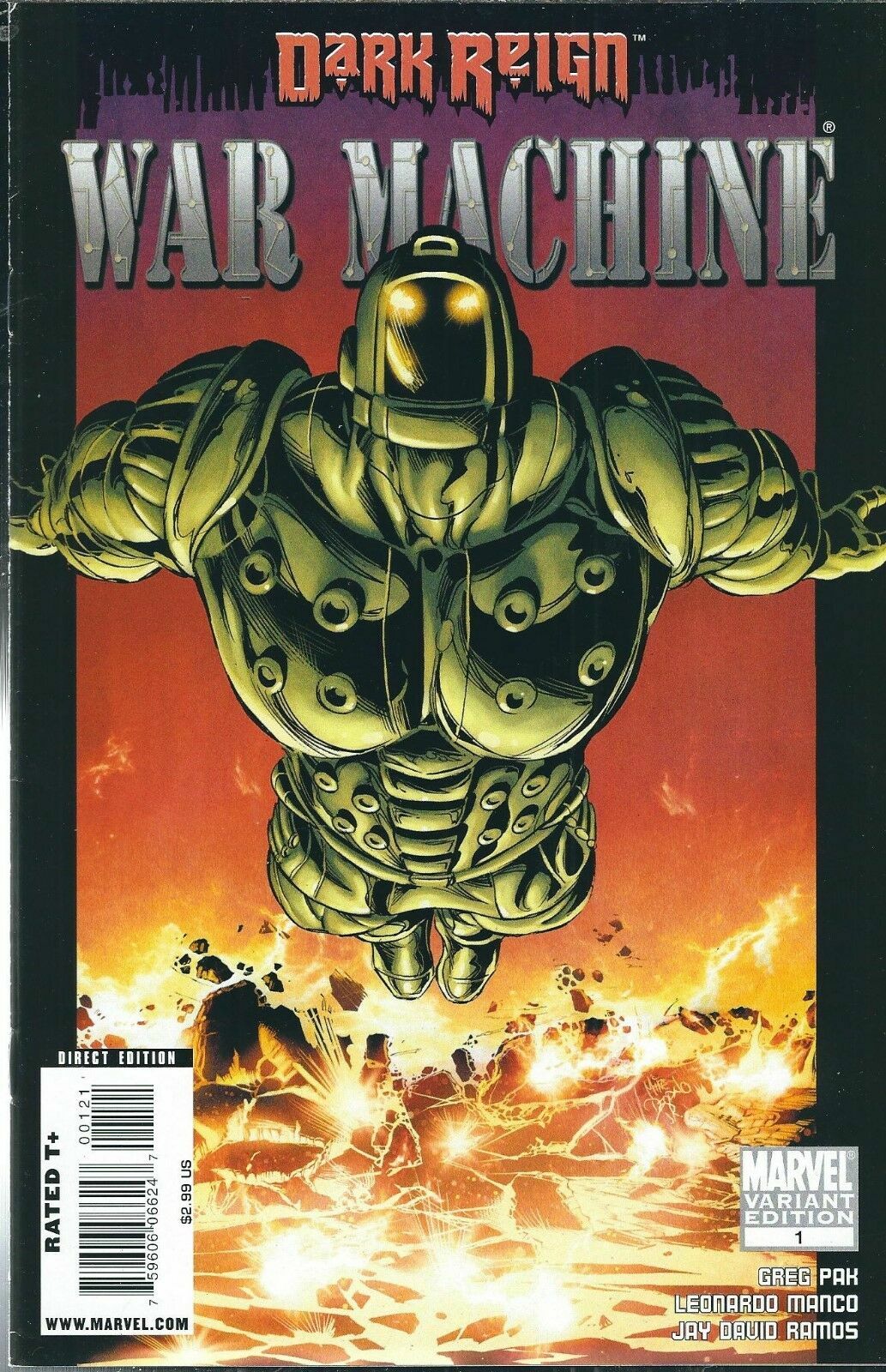 Marvel Comics Dark Reign War Machine 1 2009